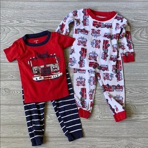 Lot of 2 Firetruck pjs